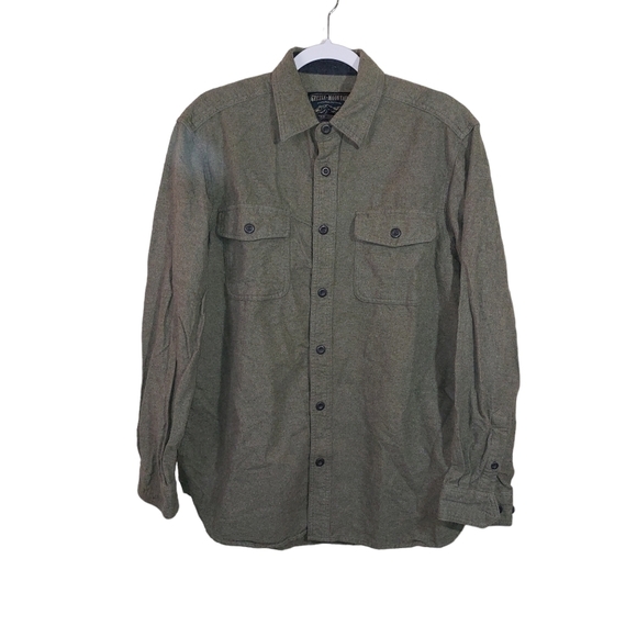 Grizzly Mountain Mens Long Sleeve Button Front Shirt - Picture 1 of 4